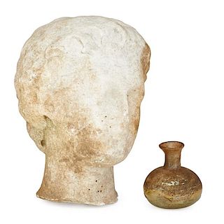 ANCIENT CLASSICAL STONE AND GLASS OBJECTS