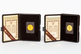1979 & 1980 $100 22K GOLD, CANADIAN PROOF COINS