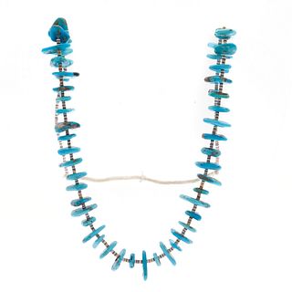 Native American Tab Turquoise, Heishi Necklace