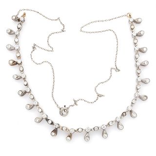 Diamond, Platinum, 14k Necklace