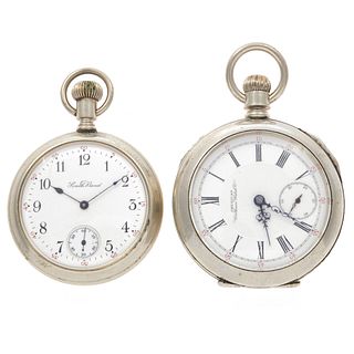 Collection of Two Skeleton Back Pocket Watches