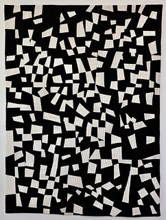 Black and White Pieced Throw