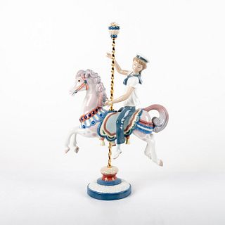 Boy on Carrousel Horse 01001470 - Lladro Porcelain Figure