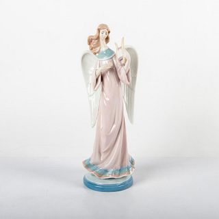 Angel With Lyre 1005949 - Lladro Porcelain Candleholder