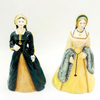 2pc Coalport Figurines, Katheryn Howard and Anne Boleyn