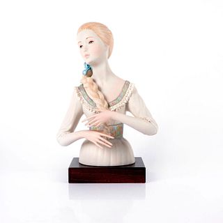 Cybis Ceramic Bust, Guinevere with Base