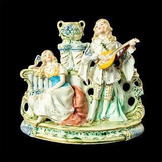 Bisque Porcelain Figure, Man Serenading Lady 5809