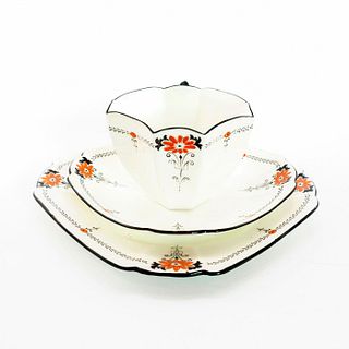 Shelley China Queen Anne Red Daisy Trio 11497