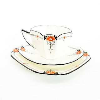 Shelley China Queen Anne Red Daisy Trio 11497