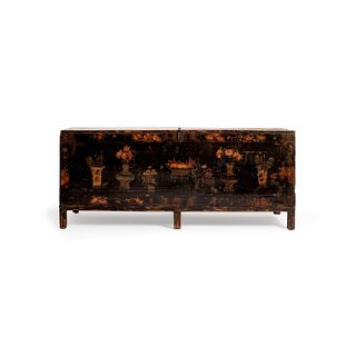 Antique Chinese Lacquered Storage Chest