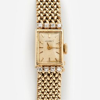 Vintage Jaccard's 14K Gold & Diamond Ladies' Wristwatch