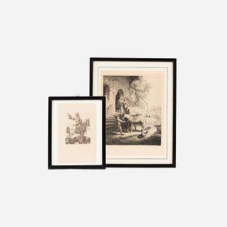Two Reproduction Prints, after Rembrandt and Durer