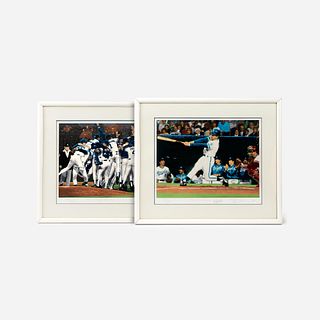 Two Rick Rush Serigraphs, One Signed by George Brett