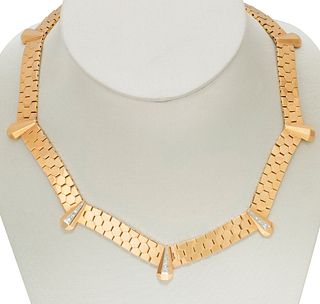 Chevalier necklace in 18k yellow gold, 1940s.