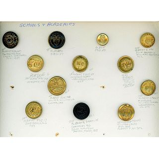 5 PARTIAL CARDS OF ASSORTED UNIFORM BUTTONS