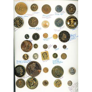 A CARD OF DIV 1 AND 3 ASSORTED METAL HEAD BUTTONS