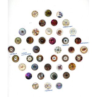 3 CARDS OF DIVISION ONE ASSORTED PEARL BUTTONS
