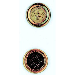 A SMALL CARD OF DIVISION ONE BRASS JACKSONIAN BUTTONS