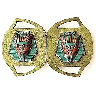 ONE DIVISION THREE EGYPTIAN THEMED BUCKLE