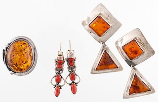 Amber Ring and Earrings PLUS 