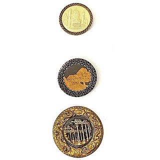 3 DIVISION ONE ARCHITECTURAL STRUCTURE BUTTONS