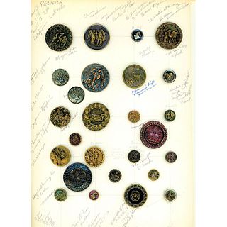 A CARD OF DIVISION 1 ASSORTED RELIGIOUS PICTURE BUTTONS