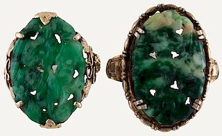 Jade Rings in Gold and Silver 
