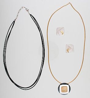 Frederic Duclos Pendant and Earrings 