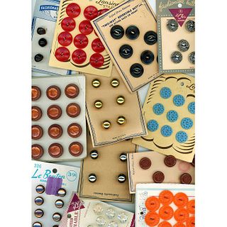 A LARGE BAG LOT OF ASSORTED SALES CARD BUTTONS