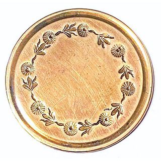 ONE ENGRAVED 18TH CENTURY COPPER BUTTON