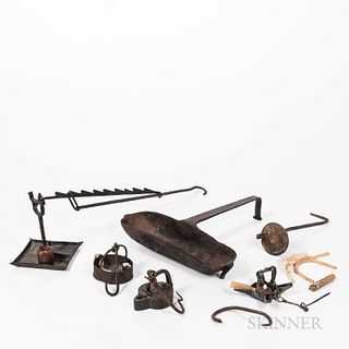 Group of Early Lighting and Lighting-related Items