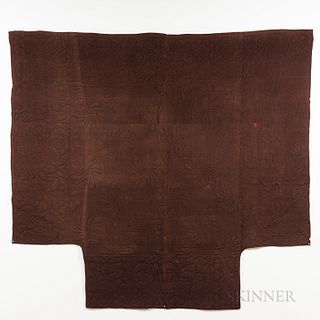 Brown "Linsey-Woolsey" Whole Cloth Quilt