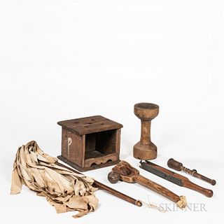 Group of Wooden Household Objects
