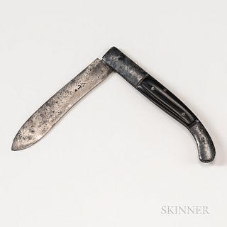 Horn-handled Folding Pocketknife