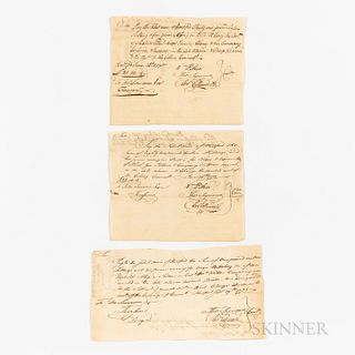 Three Hartford, Connecticut, Militia Company Reimbursement Documents for Service on the Boston/Lexington Alarm, April 19, 1775