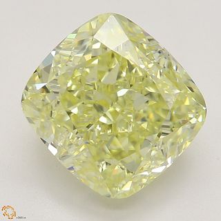 3.50 ct, Natural Fancy Yellow Even Color, VVS1, Cushion cut Diamond (GIA Graded), Appraised Value: $82,900 