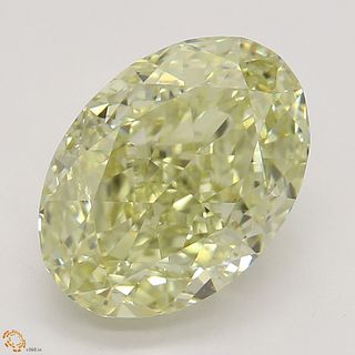 2.19 ct, Natural Fancy Light Yellow Even Color, VS1, Oval cut Diamond (GIA Graded), Appraised Value: $24,500 