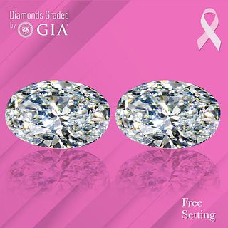 4.02 carat diamond pair Oval cut Diamond GIA Graded 1) 2.01 ct, Color D, VS1 2) 2.01 ct, Color D, VS1 . Appraised Value: $119,600 
