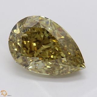 3.01 ct, Natural Fancy Deep Brown Yellow Even Color, VS2, Pear cut Diamond (GIA Graded), Appraised Value: $25,400 
