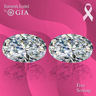 6.03 carat diamond pair Oval cut Diamond GIA Graded 1) 3.01 ct, Color E, VVS2 2) 3.02 ct, Color D, VS1 . Appraised Value: $282,300 