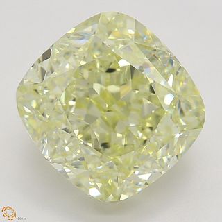 3.01 ct, Natural Fancy Light Yellow Even Color, VVS2, Cushion cut Diamond (GIA Graded), Appraised Value: $45,100 