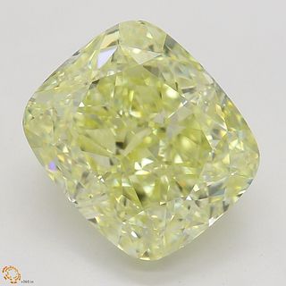 3.54 ct, Natural Fancy Yellow Even Color, IF, Cushion cut Diamond (GIA Graded), Appraised Value: $82,900 