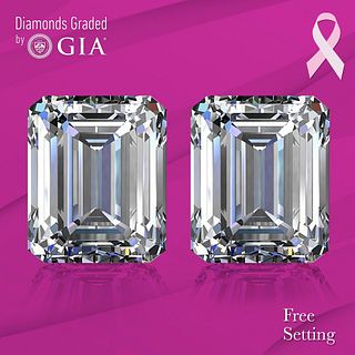 5.01 carat diamond pair Emerald cut Diamond GIA Graded 1) 2.50 ct, Color G, VS2 2) 2.51 ct, Color G, VS2 . Appraised Value: $114,100 
