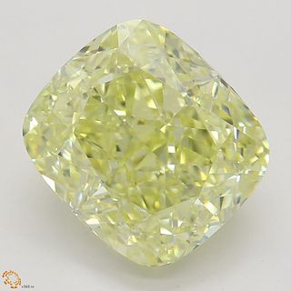 3.71 ct, Natural Fancy Yellow Even Color, VVS2, Cushion cut Diamond (GIA Graded), Appraised Value: $85,400 
