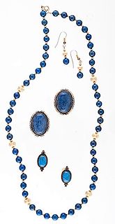 Lapis Necklace and Earrings PLUS 