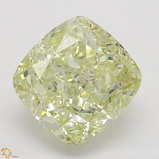 2.23 ct, Natural Fancy Light Yellow Even Color, VVS2, Cushion cut Diamond (GIA Graded), Appraised Value: $24,700 