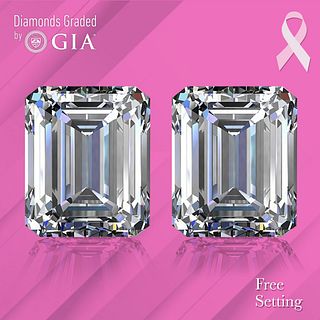 7.00 carat diamond pair Emerald cut Diamond GIA Graded 1) 3.50 ct, Color G, VS1 2) 3.50 ct, Color G, VS2 . Appraised Value: $239,000 