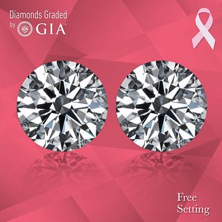 5.66 carat diamond pair Round cut Diamond GIA Graded 1) 2.80 ct, Color D, VVS2 2) 2.86 ct, Color D, VVS2 . Appraised Value: $252,700 