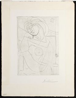 PABLO PICASSO (1881-1973) PENCIL SIGNED ETCHING, 1934