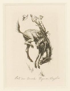 LYMAN BYXBE (1886-1980) PENCIL SIGNED ENGRAVING